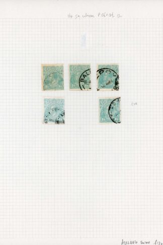 Australia 1926-30 SG 104 1s4d turquoise small Mult wmk P13 1/2 x 12 1/2 used gr