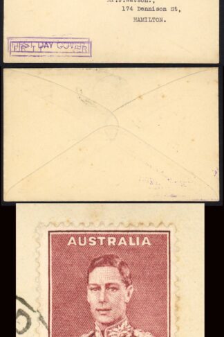 Australia 1938 SG 166 1 1/2d maroon used on First Day Cover