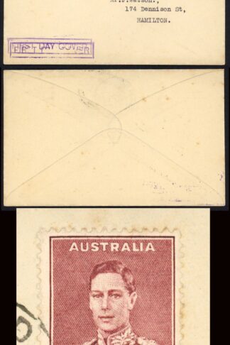 Australia 1938 SG 166 1 1/2d maroon used on First Day Cover