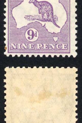 Australia 1929-30 SG 108 9d violet Kangaroo mint cat 50 pounds