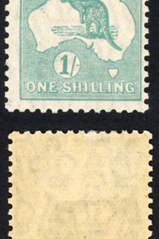 Australia 1929-30 SG 109 1s blue-green Kangaroo VFM cat 60 pounds