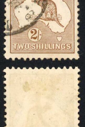 Australia 1915 SG 29 2s brown Kangaroo VFU cat 225 pounds