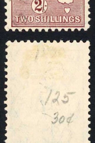Australia 1931-6 SG 134 2s maroon Kangaroo BREAK IN FRAME VARIETY VFU