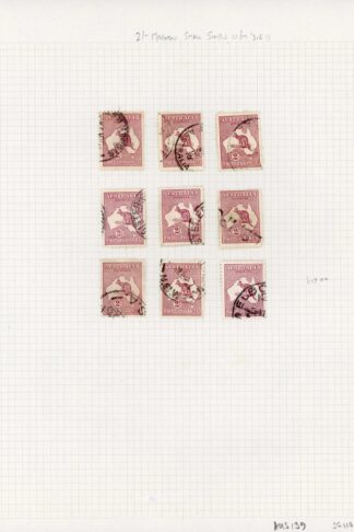 Australia 1923-4 SG 110 2s maroon Kangaroo group on page cat 153 pounds
