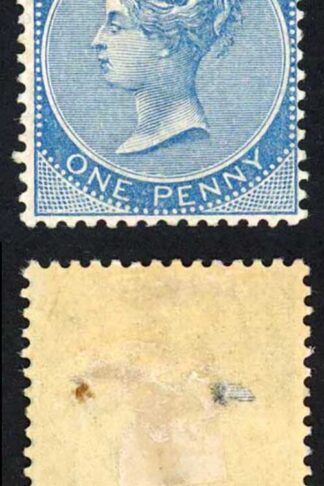 Jamaica SG17 1d Blue Wmk Crown CA M/M SCARCE STAMP Cat 325 pounds