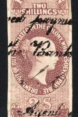 Ceylon Foreign Bill BF7 2/- Purple Brown Perkin Bacon