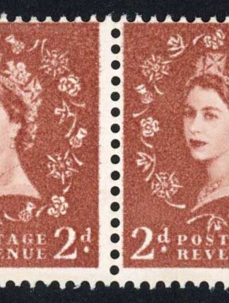 Dollis Hill ST5 2d (light) Left Stamp 4mm Band (left) right stamp no phosphor