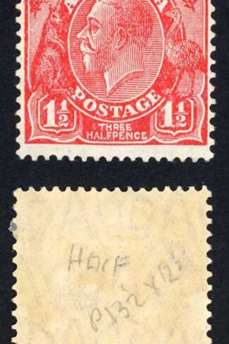 Australia SG96 wmk Mult Small Crown over A 13.5x12.5 I. for L M/M