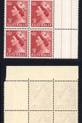 Australia SG262a Strong Roller shift at bottom left (bottom left stamp) U/M