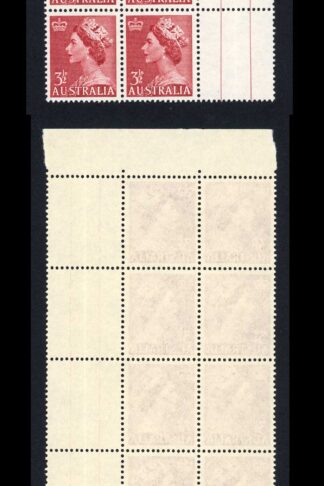 Australia SG262a Strong Roller shift at bottom left (bottom left stamp) U/M
