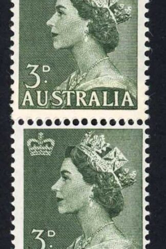 Australia SG262aa 3d Coil Join Strip (top stamp m/m rest U/M)