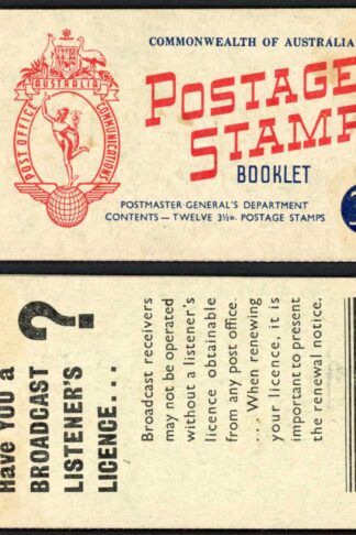 Australia SGSB32 3/6 booklet (wmk) Cat 30 pounds
