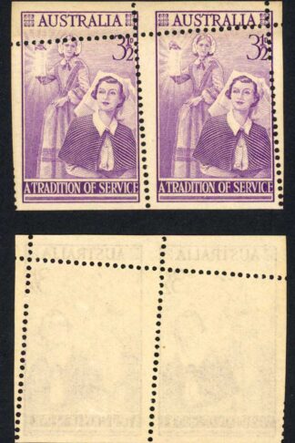Australia SG287 3 1/2d MISPERF (toned)