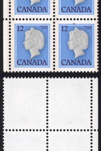 Canada Unitrade 713var Repeating Maroon Dots both left stamps MNH