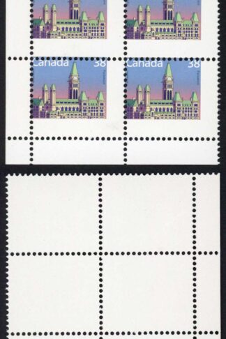 Canada Unitrade 1165var 38c Corner Block GREAT PERF SHIFT MNH