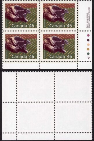 Canada Unitrade 1172Ag 46c perf 14.4 x 13.8 Plate Block MNH Unitrade price 35