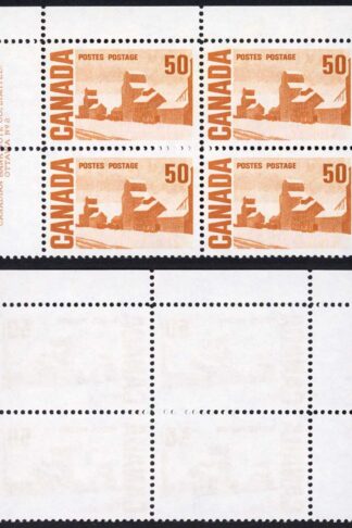 Canada Unitrade 465A 50c LF PVA (Plate 2) MNH PB Unitrade price 37.50