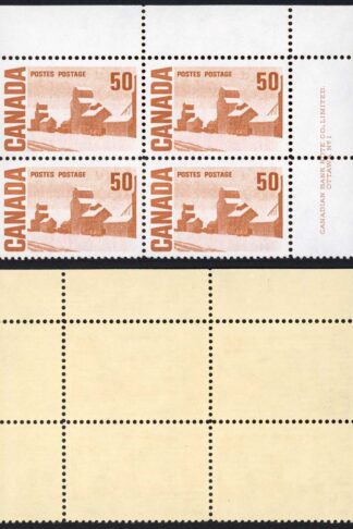 Canada Unitrade 465Ai 50c NF DEX plate 1 MNH Unitrade price 85