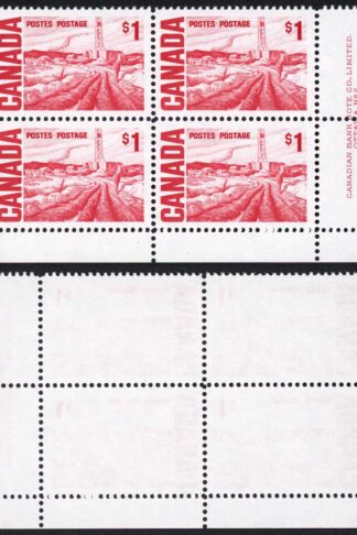 Canada Unitrade 465Biii One Dollar LF PVA Plate 2 MNH Unitrade price 62.5