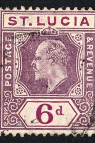 St Lucia SG72ba 6d Dull Purple and Bright Purple M/M Cat 55 pounds