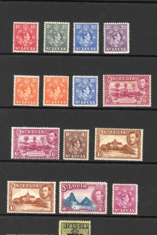 St Lucia SG128/41 Set plus extras M/M