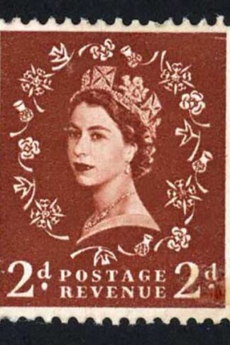 Dollis Hill 2d Red-brown Green AOP (Sharp printing Ex Sheet 19) M/M