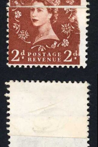 Dollis Hill 2d Red-brown Top part no phos bottom Green AOP