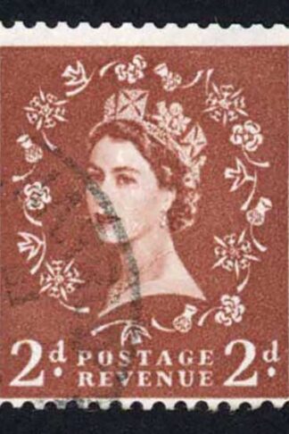 Dollis Hill 2d Red-brown wmk S/ways to right No Phosphor Used