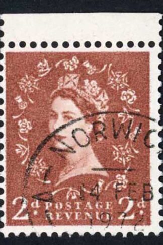 Dollis Hill 2d Light Red Brown No Wmk No Phosphor used