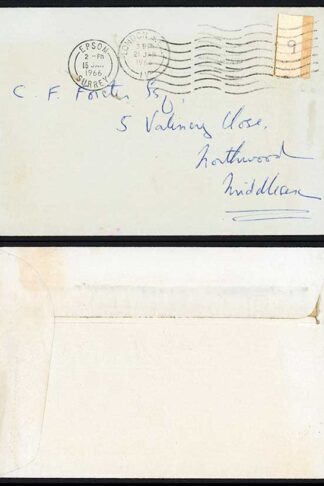 Dollis Hill Dummy Stamp with 4mm Violet Phosphor on re-used cover RARE