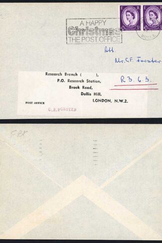 Dollis Hill 3d Pair No Wmk AOP used on cover from Wembley