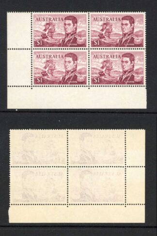Australia SG401ab One Dollar Recut Lines in the Sky Plus Plate Crack Block U/M