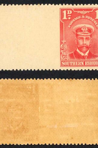 Southern Rhodesia SG2 1d Gutter Margin M/M (toned gum)