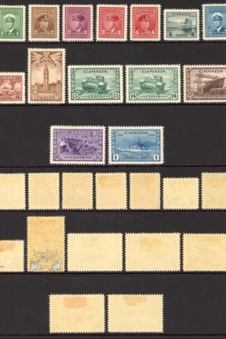 Canada SG375/88 1942 Set of 14 M/M Cat 160 pounds