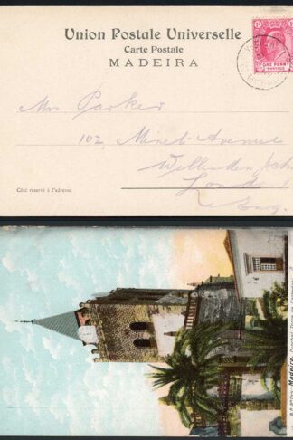 Cape of Good Hope 1906 Ocean Post Office L postmark on postcard of Madeira