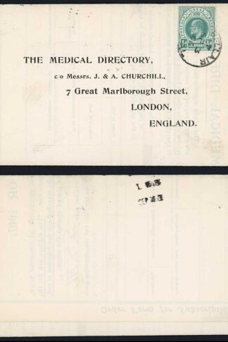 Natal 1906 returned form sent 1/2d printed papers rate to England BELLAIR pmk
