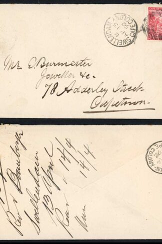 Cape of Good Hope 1892 1d rate cover SWELLENDAM to CAPE TOWN pmks