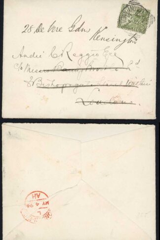 Cape of Good Hope 1896 2 1/2d rate cover to London CAPE TOWN pmk