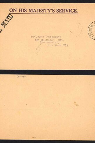 Cayman Islands 1951 OFFICIAL PAID mark in black on OHMS airmail cover to USA