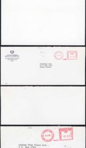 Cayman Islands 1978-2016 METER MAIL 18 covers range of different impressions
