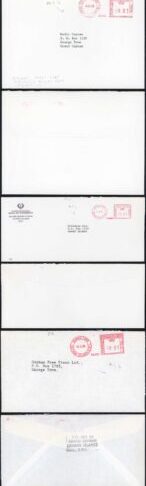 Cayman Islands 1978-2016 METER MAIL 18 covers range of different impressions