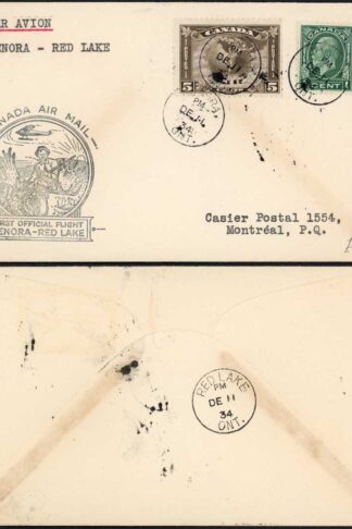 Canada 1934 1st Flight Cover