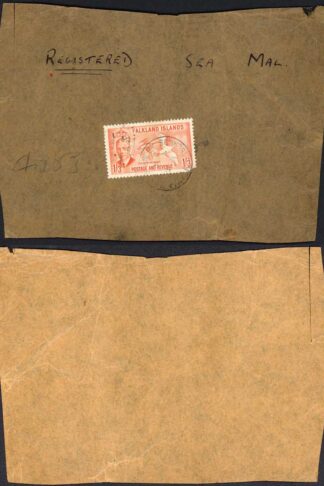 Falkland Is KGVI 1/3 on piece