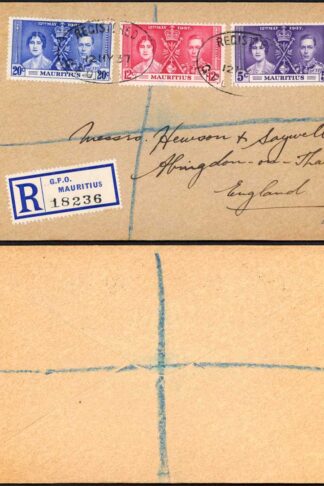 Mauritius 1937 Coronation Cover