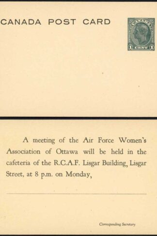 Canada KGVI 1c Postal stationery