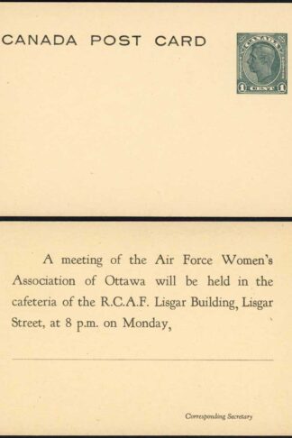 Canada KGVI 1c Postal stationery