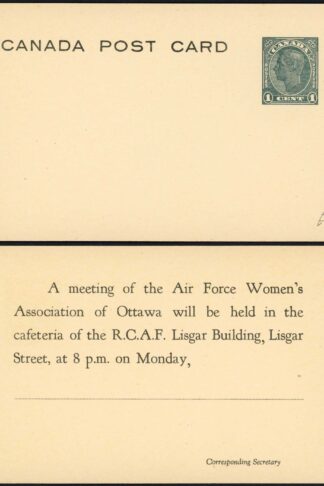 Canada KGVI 1c Postal stationery