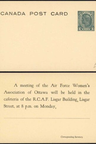 Canada KGVI 1c Postal stationery