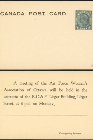 Canada KGVI 1c Postal stationery