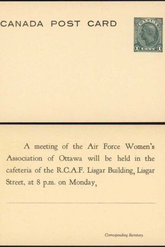 Canada KGVI 1c Postal stationery